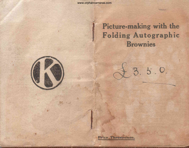 Kodak Folding Autographic Brownies manual cover