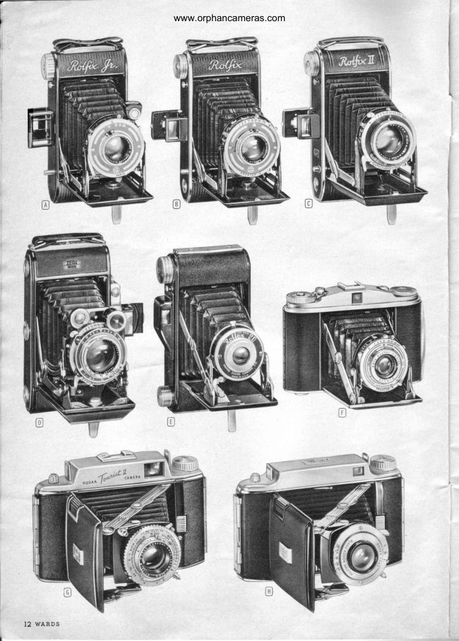 Folding Cameras Rolfix, Ansco, Kodak manual cover