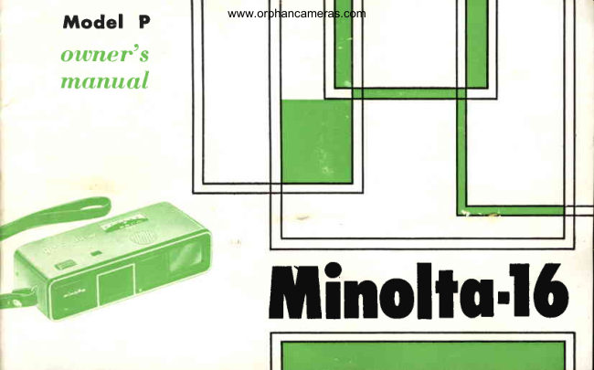 Minolta 16 P manual cover