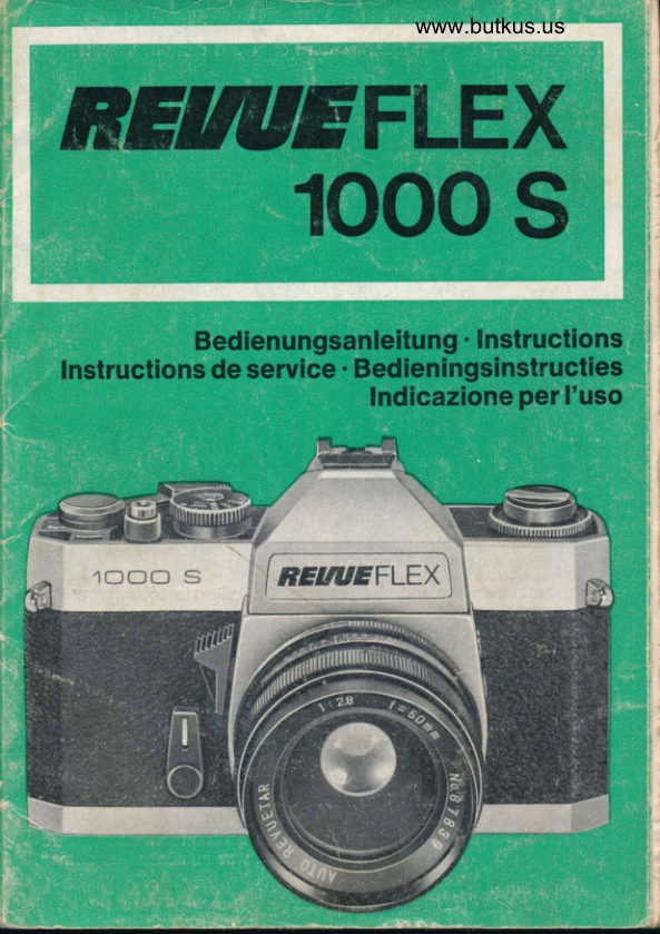 RevueFlex 1000 S manual cover