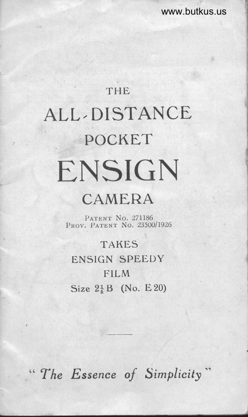 Ensign all-distance pocket manual cover