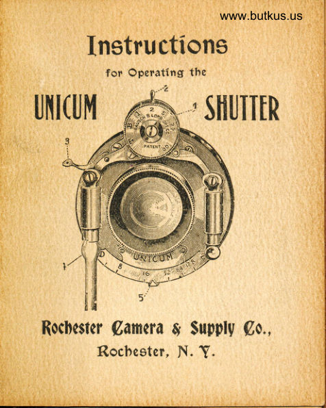 UNICUM Shutter manual cover