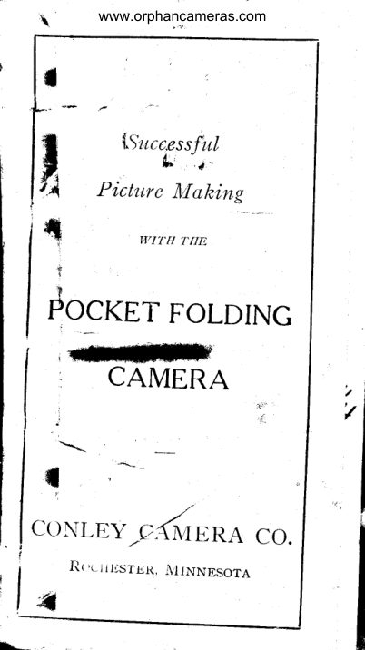 Conley Pocket Folding Camera manual cover