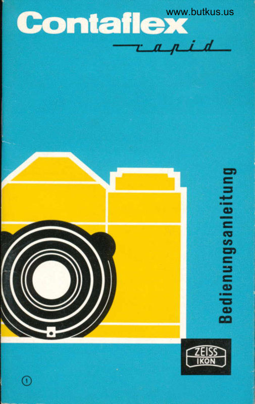 Zeiss Ikon Contaflex Rapid manual cover