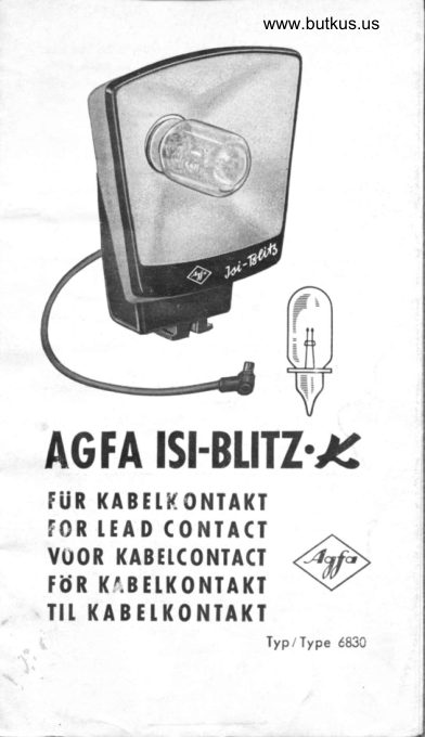 Agfa Isi-blitz-k manual cover