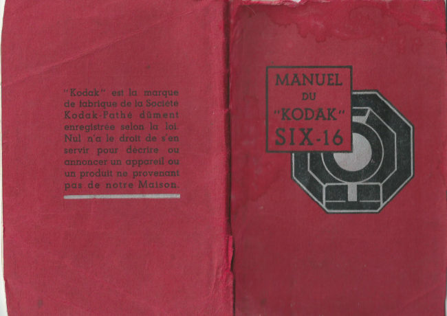Kodak Six-16 manual cover