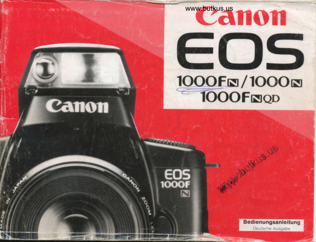 CANON EOS 1000F / 1000FN manual cover