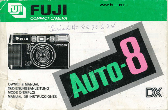 Fujifilm Fuji Auto 8 DX manual cover