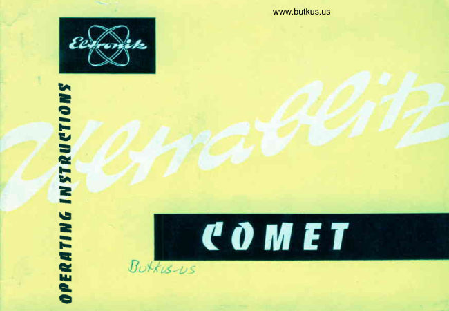 Ultrablitz Comet manual cover