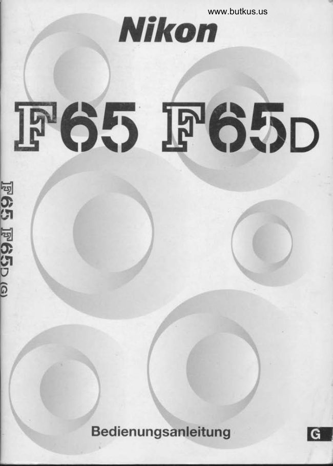 NIKON F65 manual cover