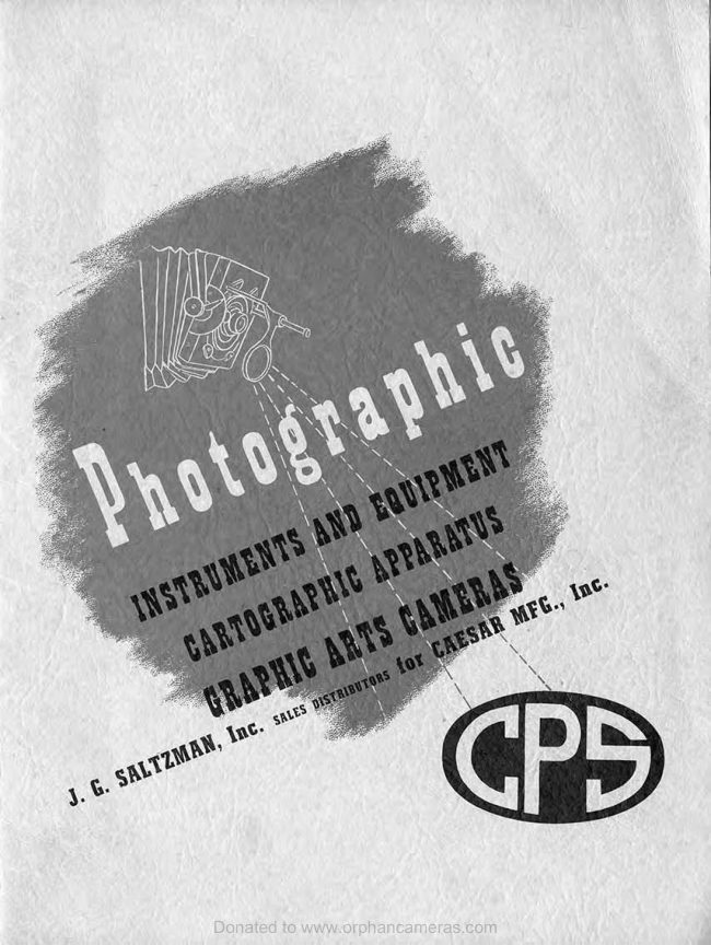 SALTZMAN Camera Catalog manual cover