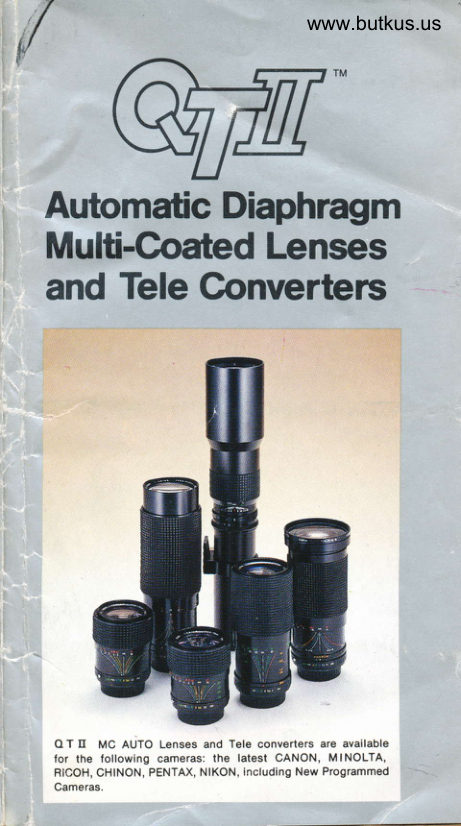 Q T II Lenses manual cover