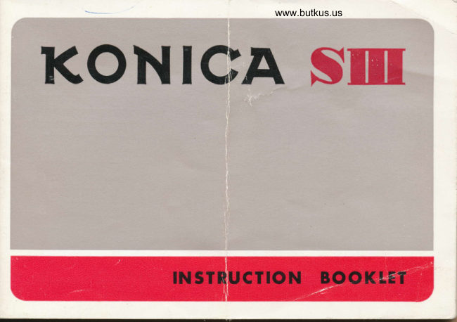 Konica SIII manual cover