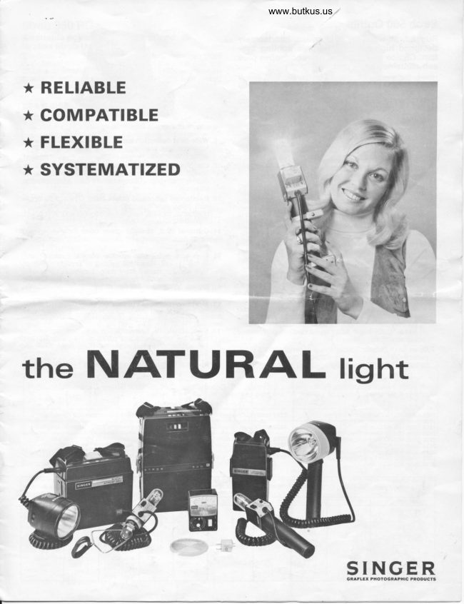 Singer Graflex flashes - booklet manual cover
