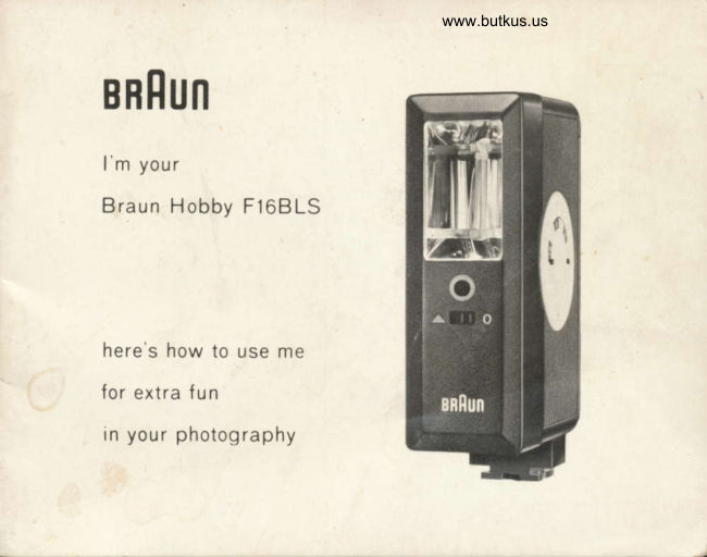 Braun Hobby F16BLS flash Braun Hobby F16BLS manual cover