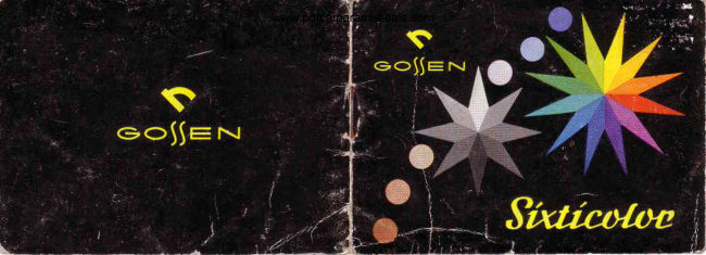 Gossen SIXTICOLOR Instruction manual cover