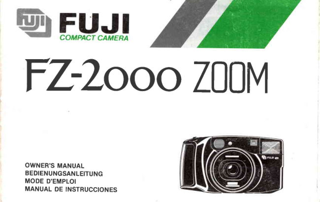 Fujifilm Fuji FZ-2000 Zoom manual cover