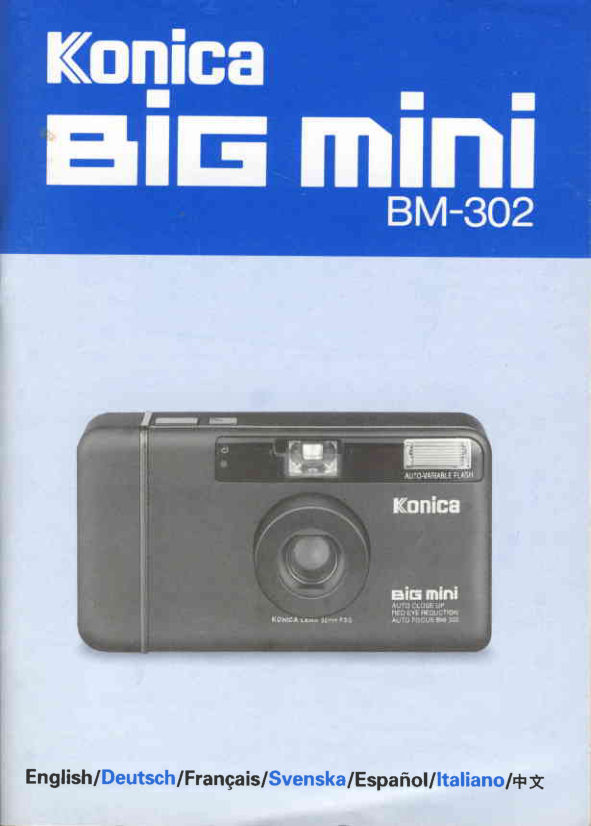 Konica Big Mini BM-302 manual cover