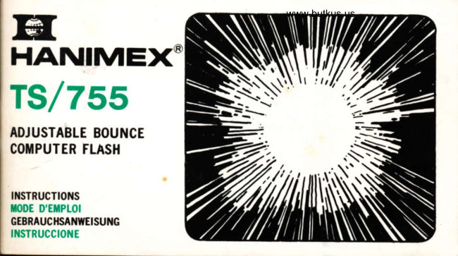 Hanimex TS / 755 flash manual cover