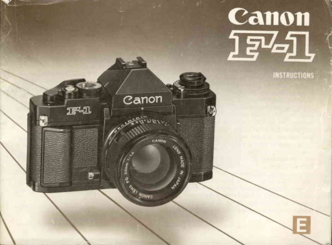 Canon New F-1 manual cover