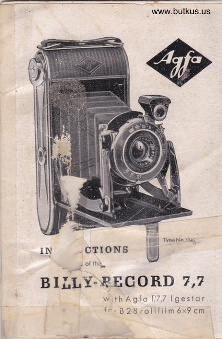 Agfa Billy Record manual cover