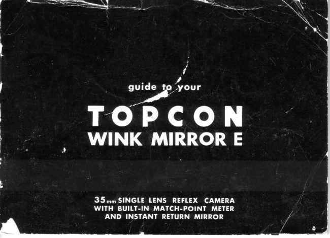 Beseler Wink Mirror E manual cover