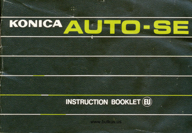 Konica Auto Se manual cover