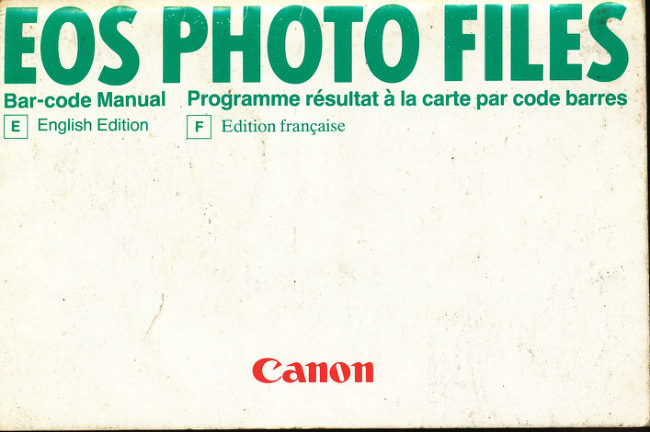 Canon EOS Photo Files manual cover