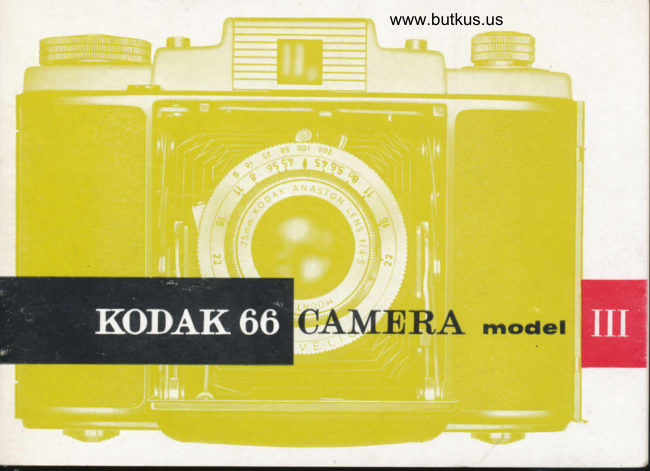 Kodak 66 Model III manual cover