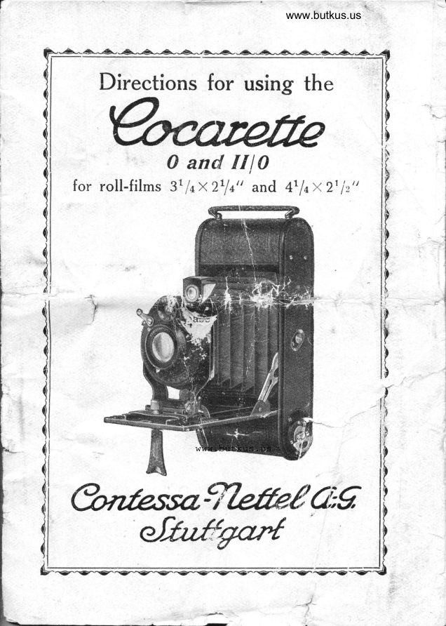 Contessa-Nettel Cocarette 0 and II/0 manual cover