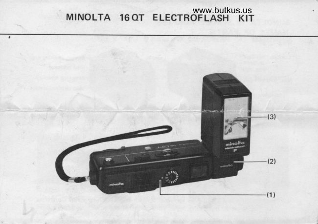 Minolta 16QT Electroflash manual cover