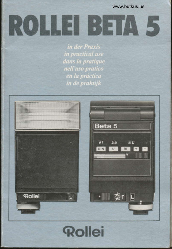 Rollei Beta 5 manual cover