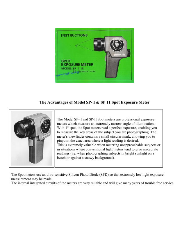 Capital Spot Meter manual cover