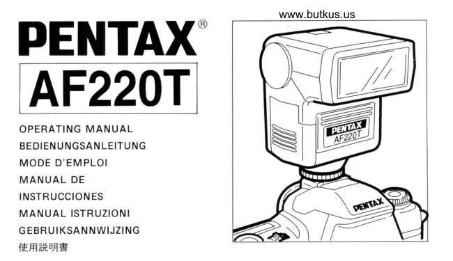 Pentax AF220T manual cover