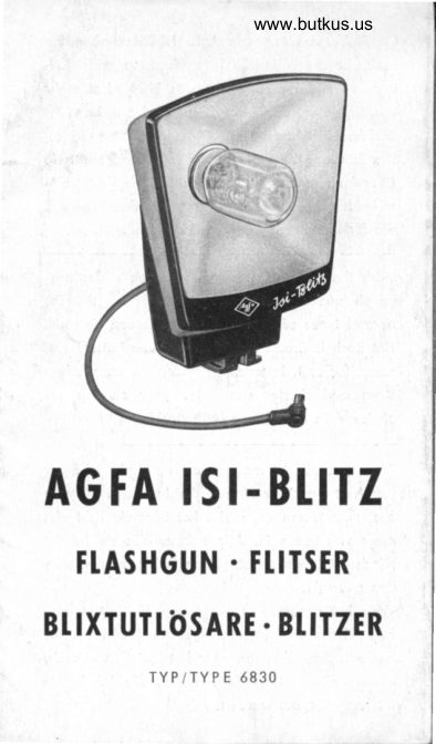 Agfa Isi-blitz 6830 manual cover