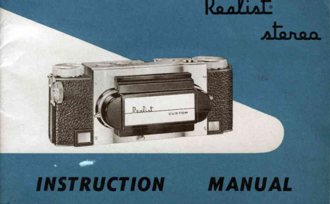 Another Realist Stereo in a manual cover