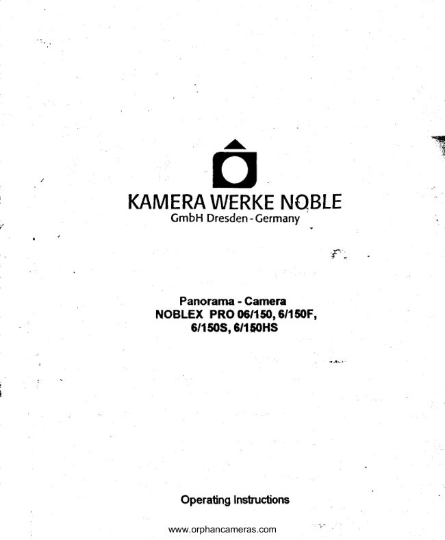 Noblex Pro manual cover