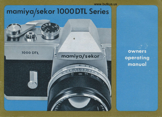 MAMIYA 1000DTL DIRECT manual cover