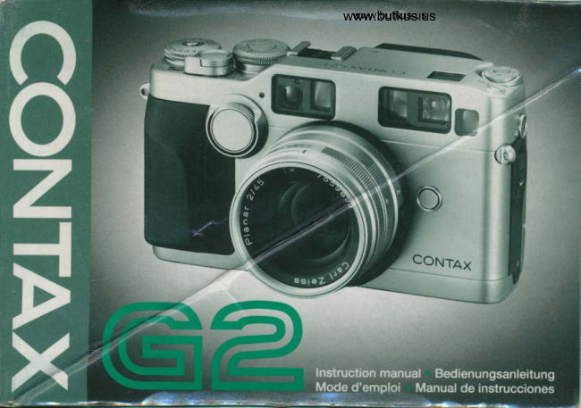 Contax G2 01 manual cover