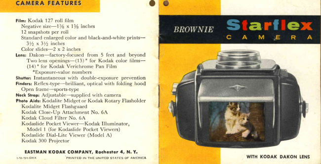 Kodak Brownie Starflex manual cover