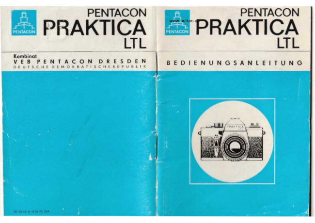 Praktica LTL manual cover