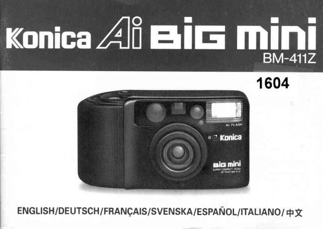 Konica Ai Big Mini manual cover