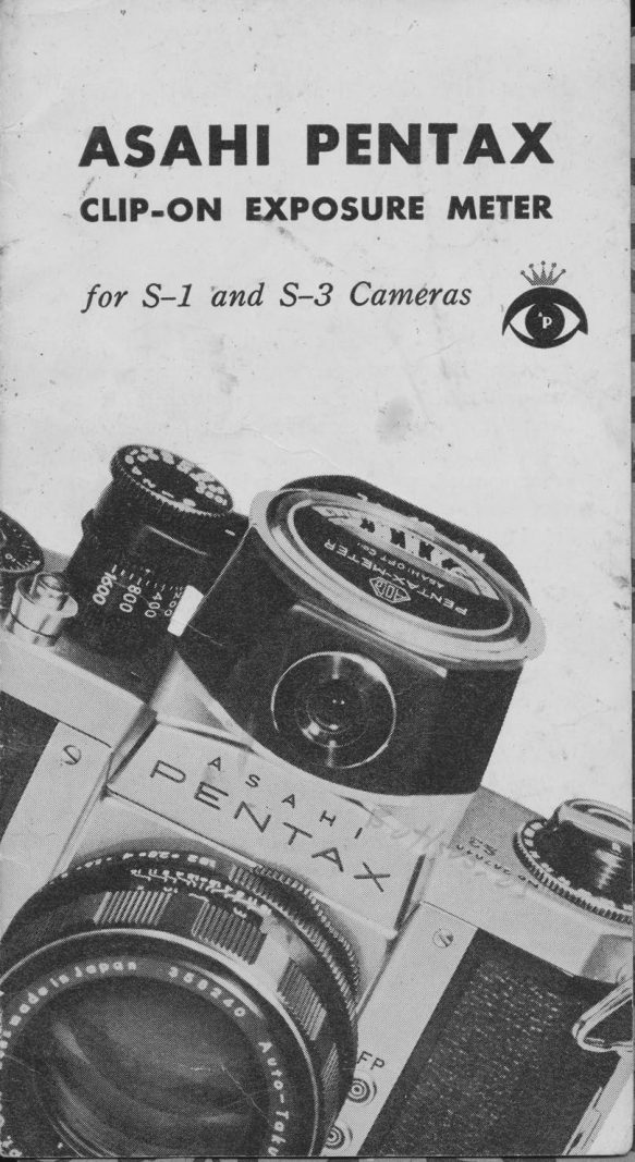 Asahi Pentax Clip-on exposure meter manual cover