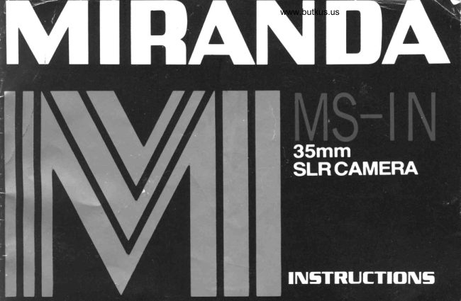 Miranda MS-1N manual cover