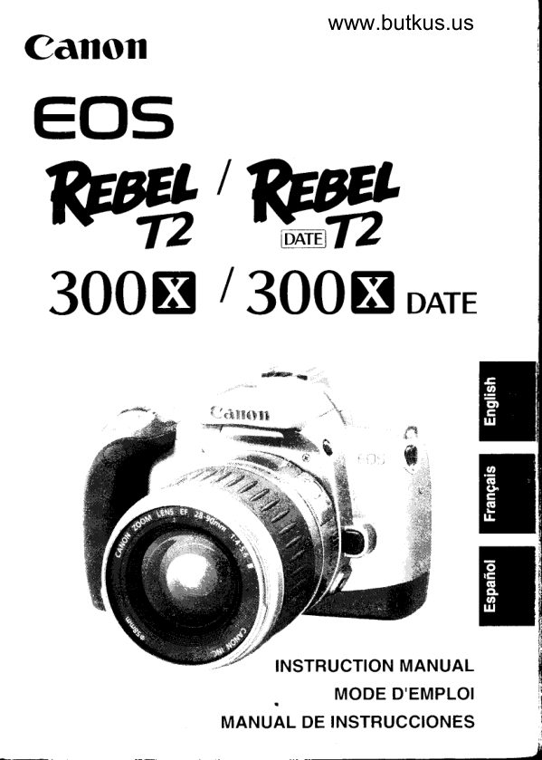 Canon EOS Rebel T2 - 300x manual cover