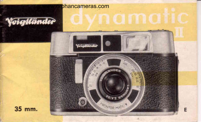 Voigtlander Dynamatic II manual cover