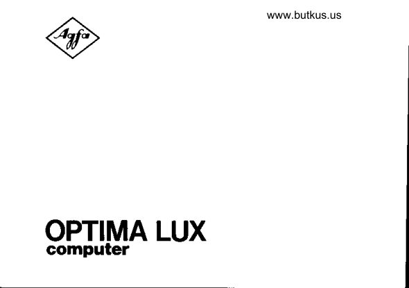 agfa optima lux computer manual cover
