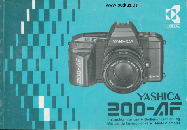 Yashica 200 AF manual cover