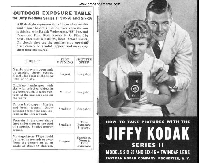 Kodak Jiffy Series II manual cover