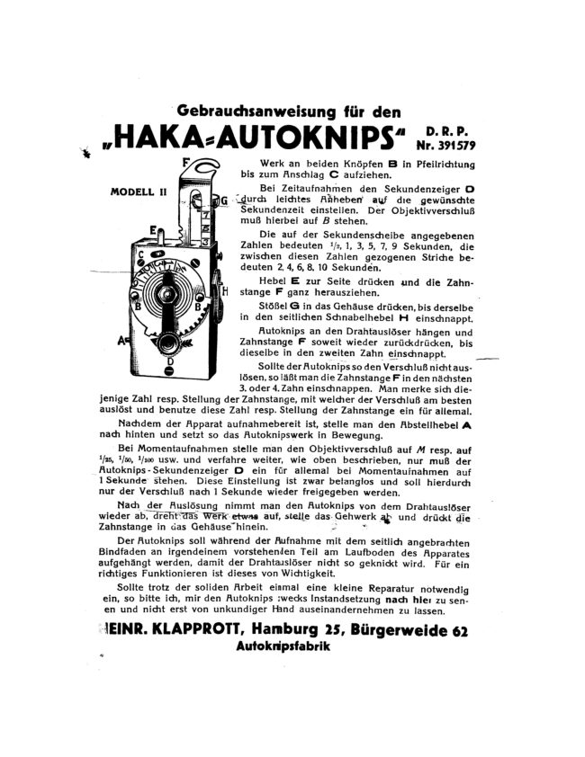 Haka Autoknips booklet manual cover